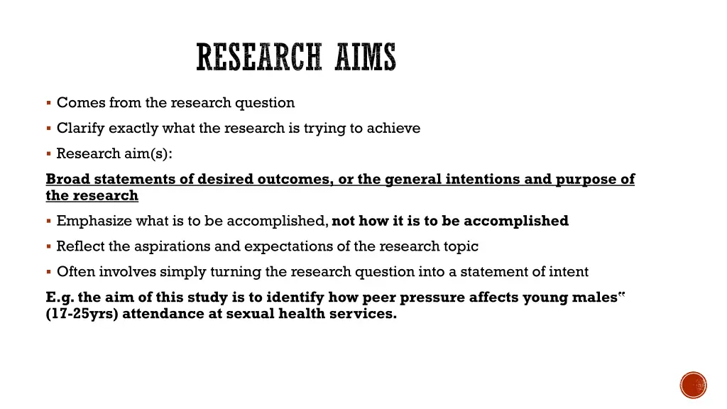 research aims