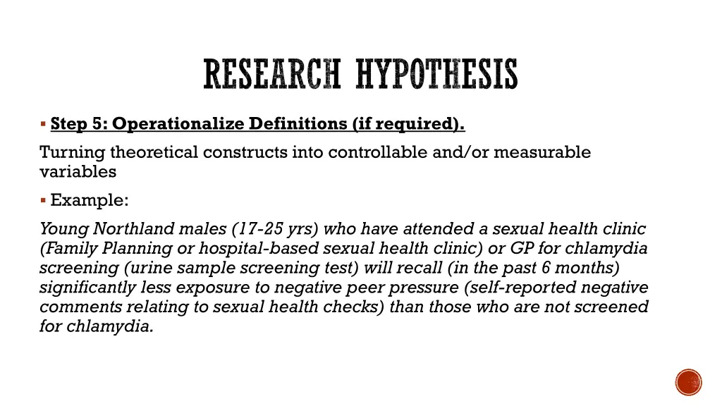 research hypothesis 6