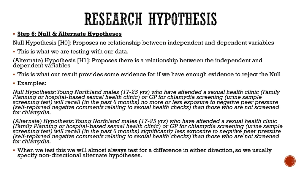 research hypothesis 7