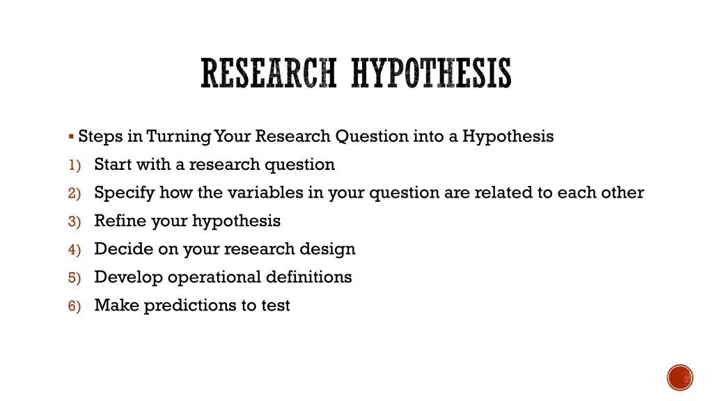 research hypothesis