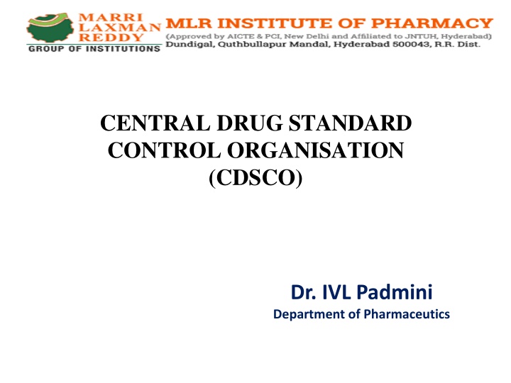 central drug standard control organisation cdsco