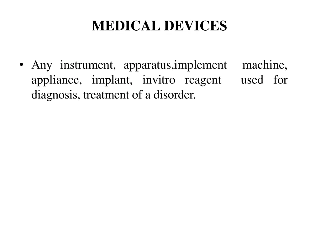 medical devices