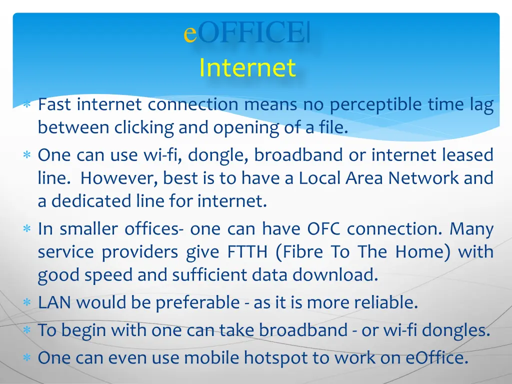 eoffice internet