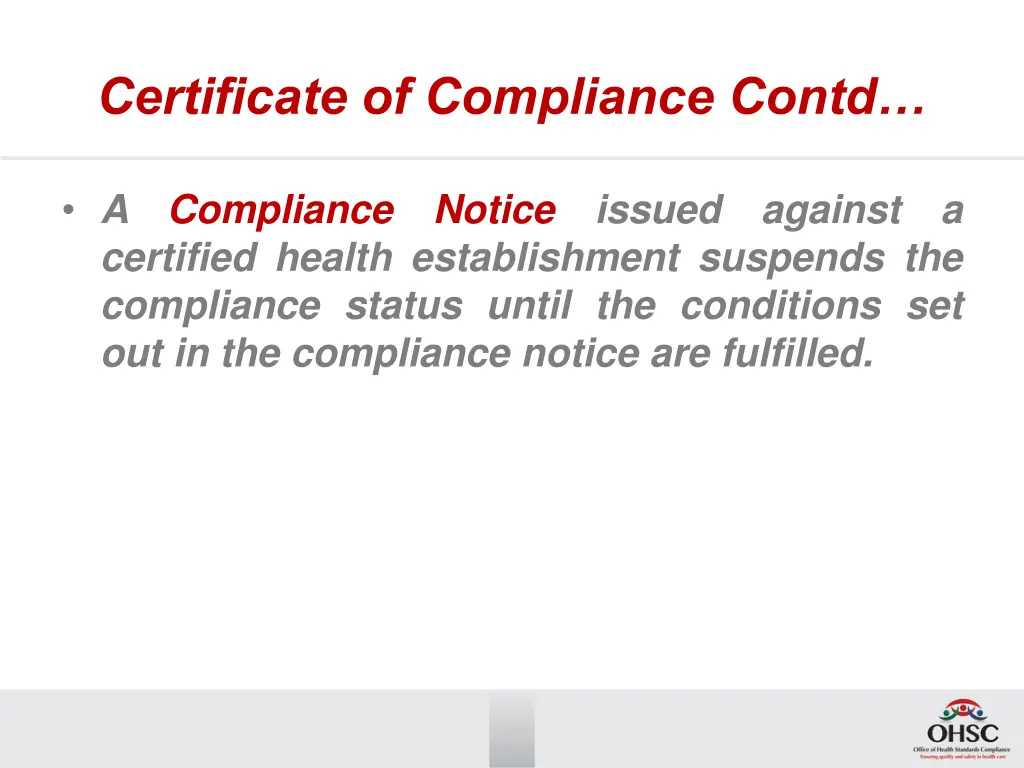 certificate of compliance contd