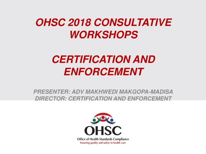 ohsc 2018 consultative workshops