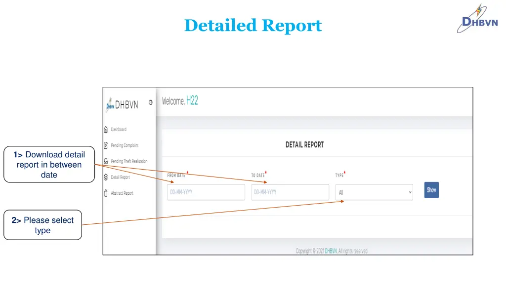 detailed report