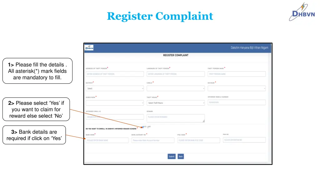 register complaint