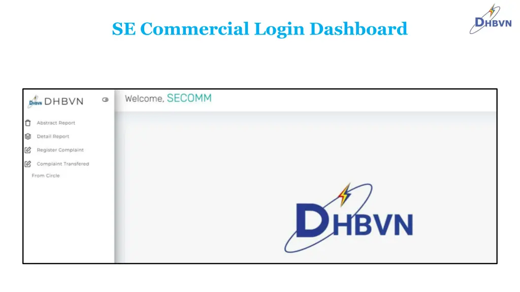 se commercial login dashboard