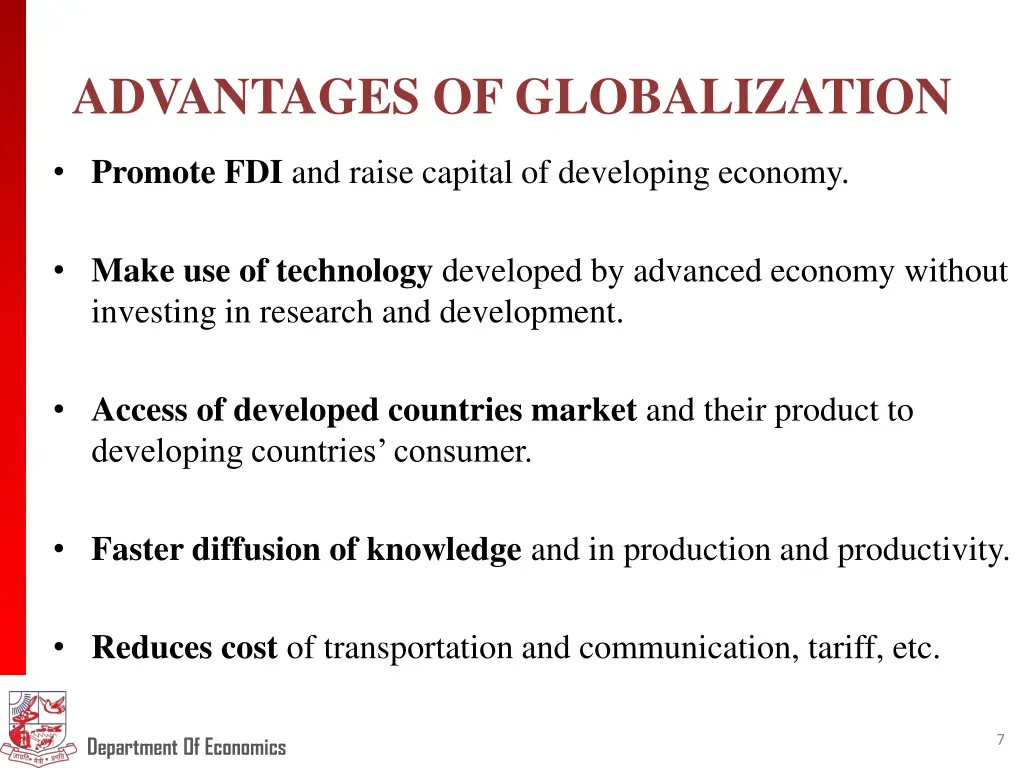 advantages of globalization