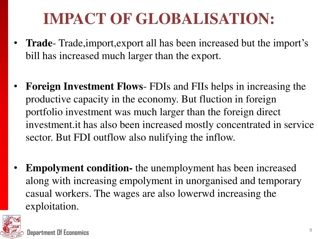 impact of globalisation