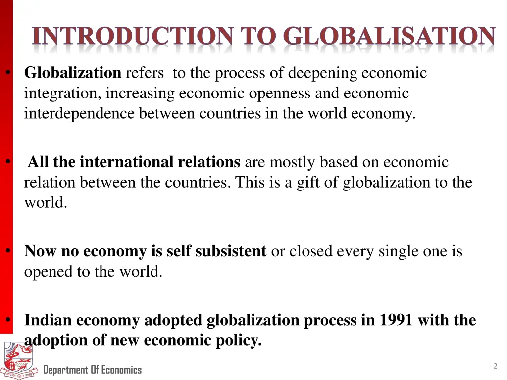 introduction to globalisation