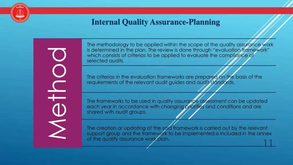 internal quality assurance planning 1