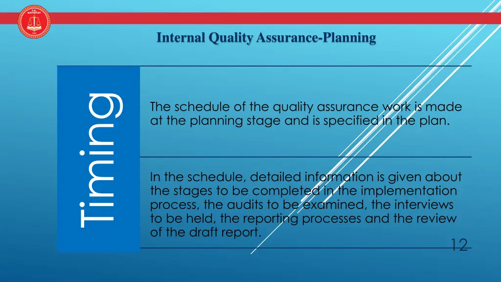 internal quality assurance planning 2