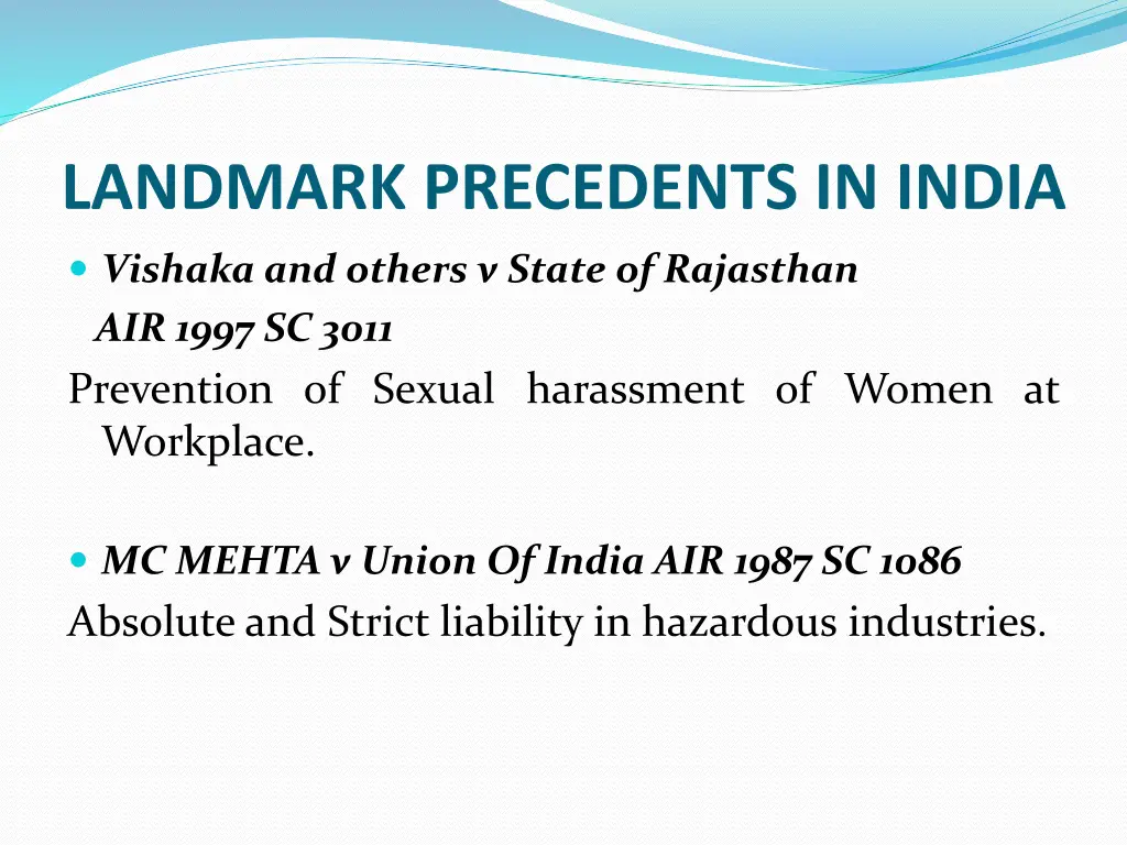 landmark precedents in india