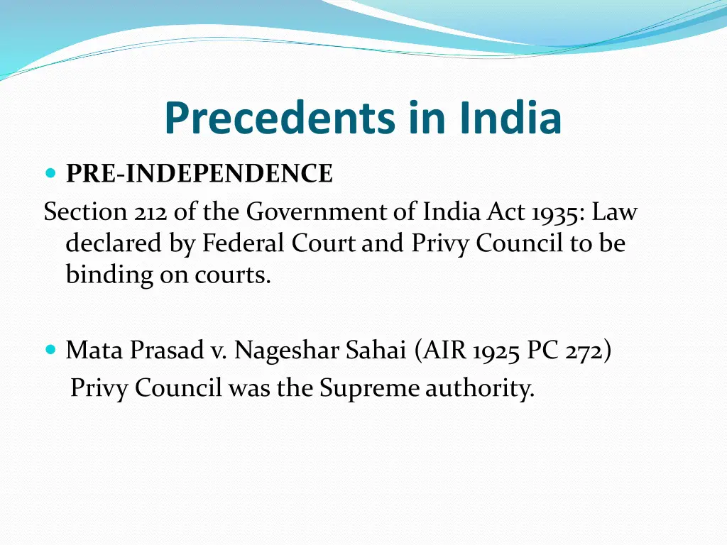 precedents in india