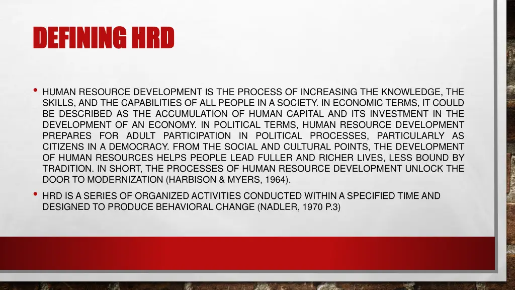 defining hrd defining hrd