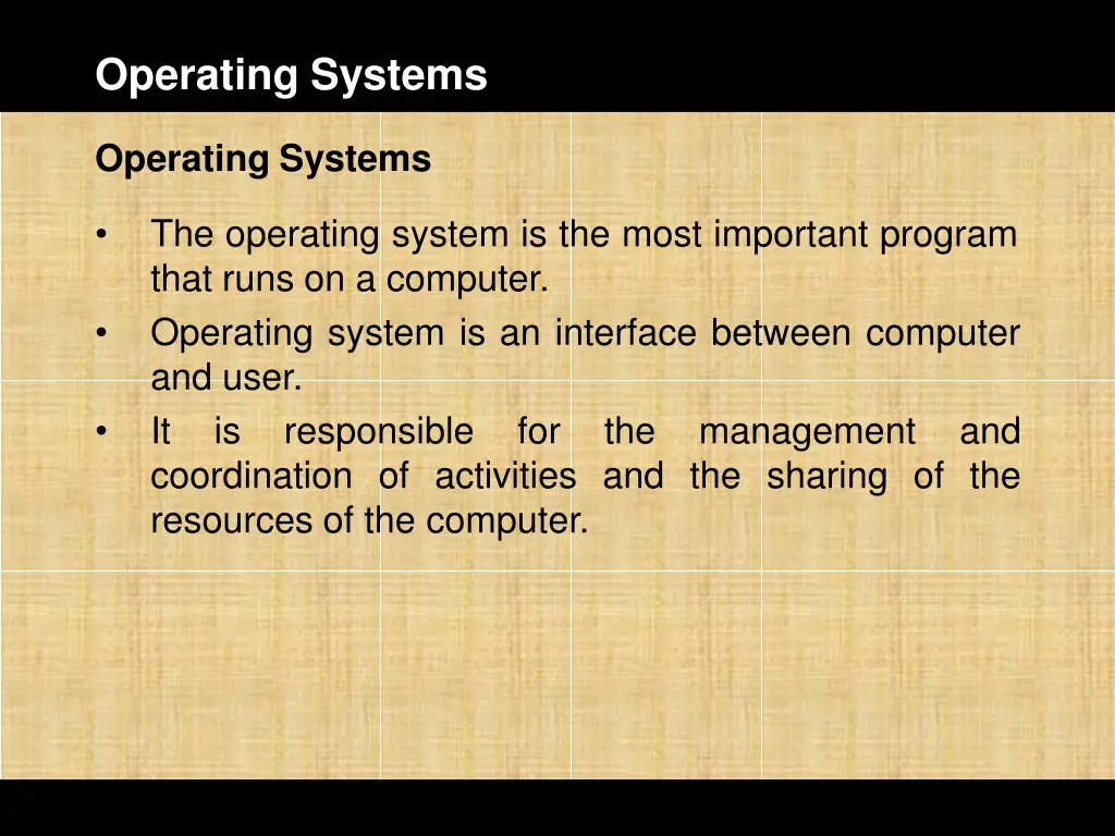 operating systems