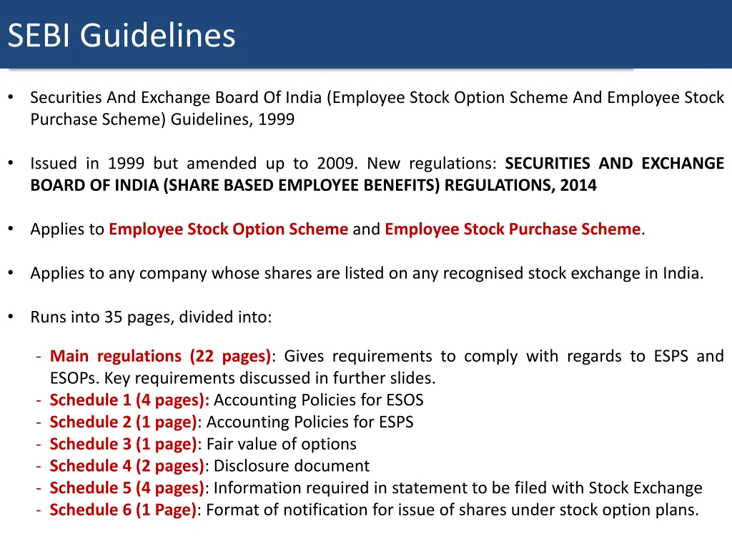 the black scholes formulas sebi guidelines