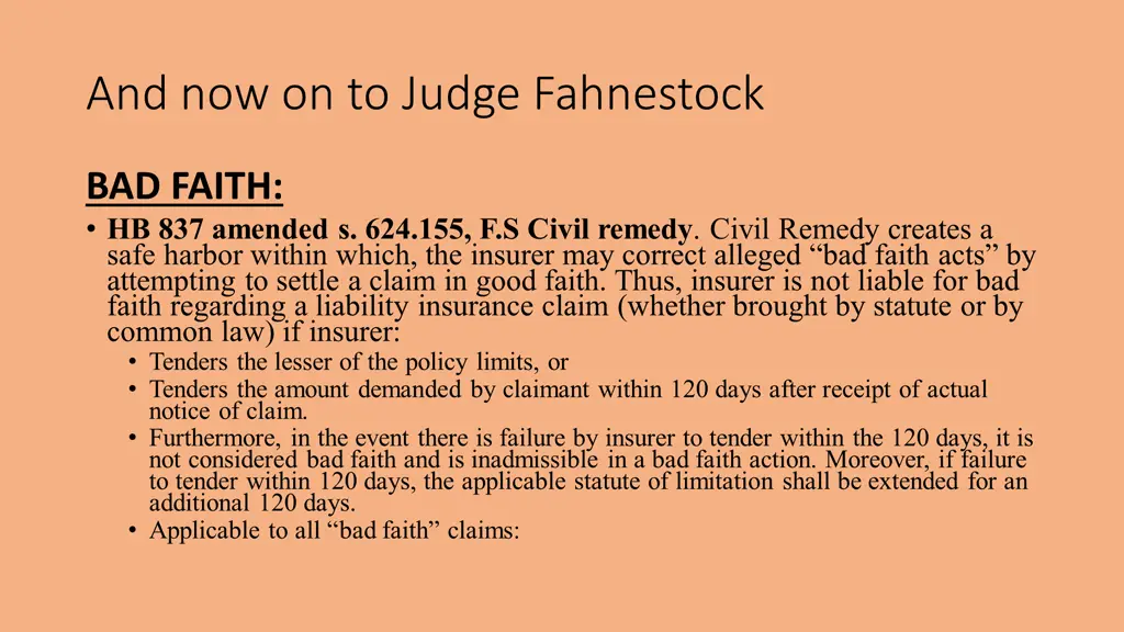and now on to judge fahnestock