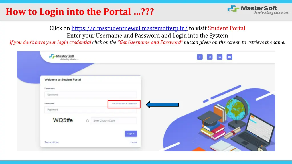 how to login into the portal