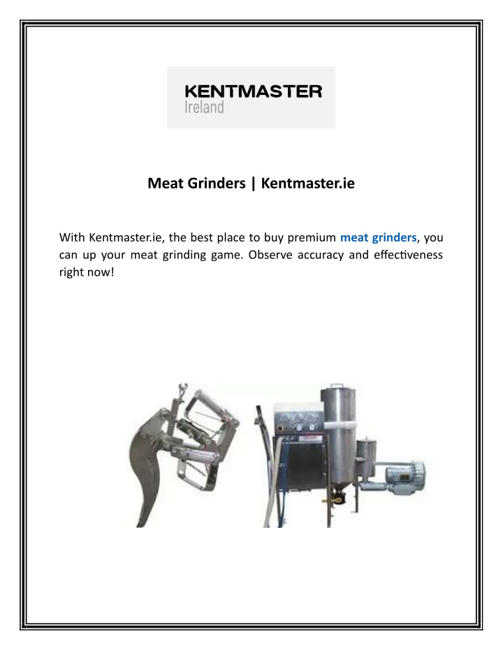 meat grinders kentmaster ie