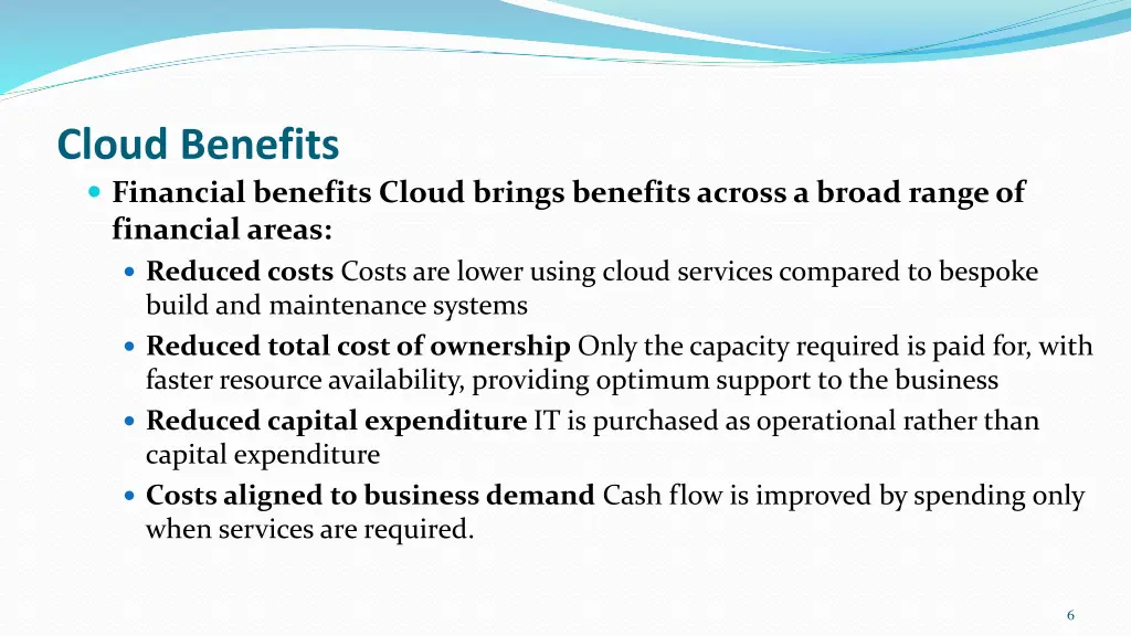 cloud benefits financial benefits cloud brings