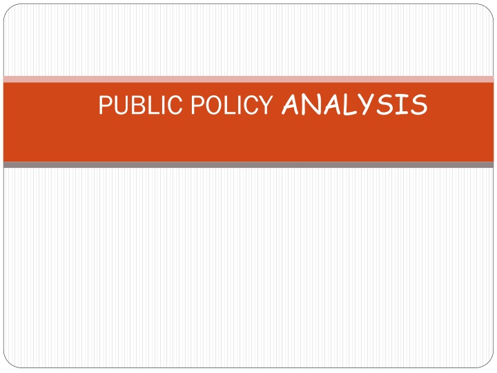 public policy analysis