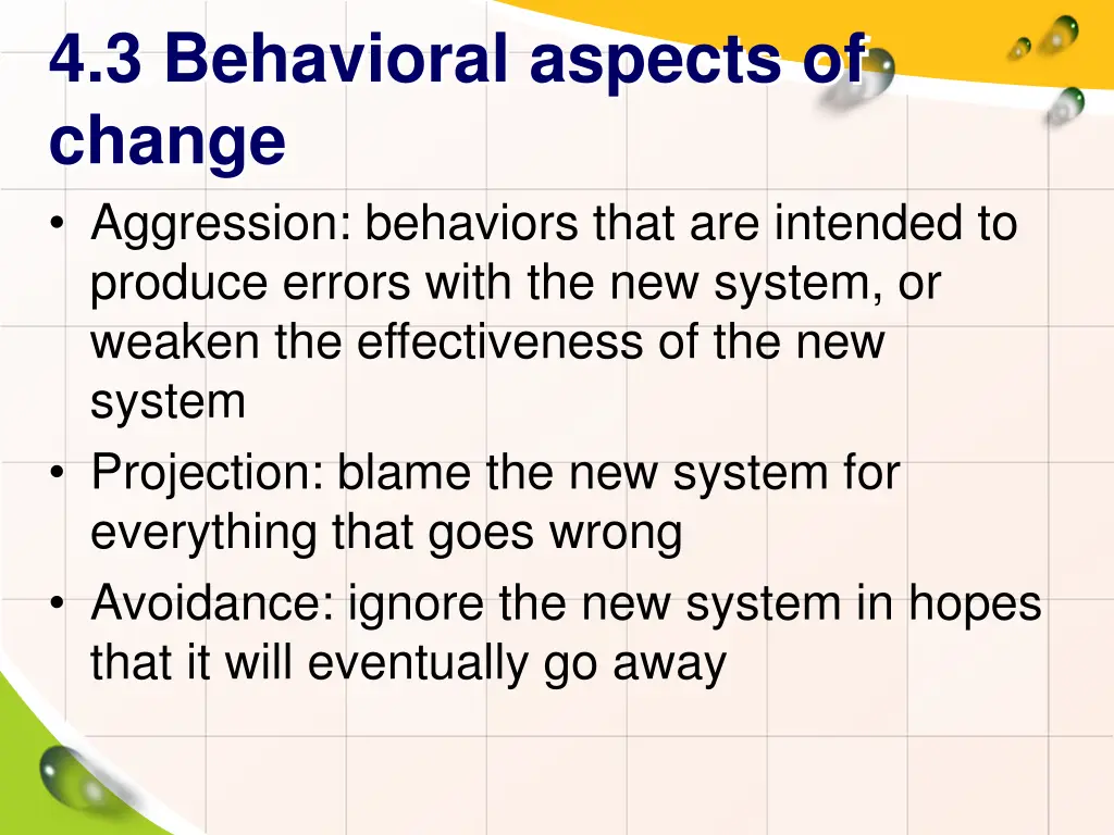 4 3 behavioral aspects of change aggression