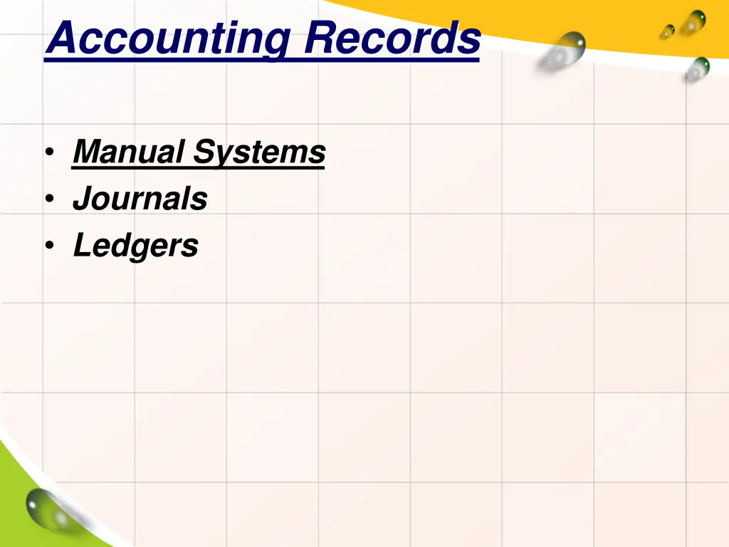 accounting records