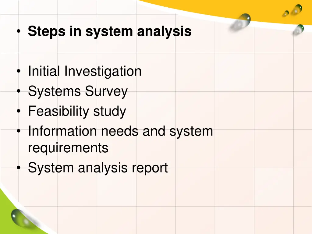 steps in system analysis