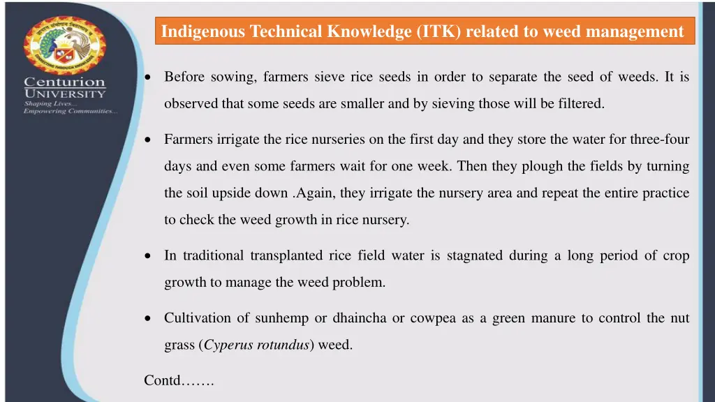 indigenous technical knowledge itk related