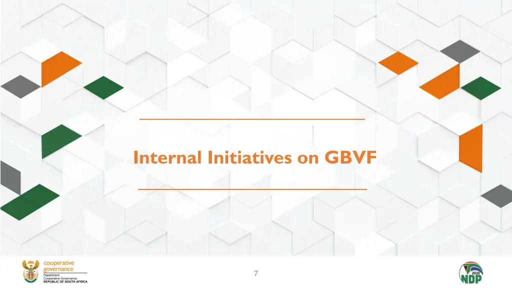 internal initiatives on gbvf