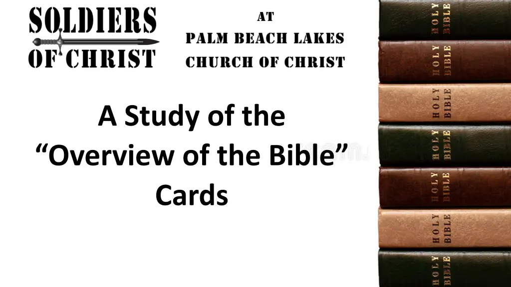 a study of the overview of the bible cards