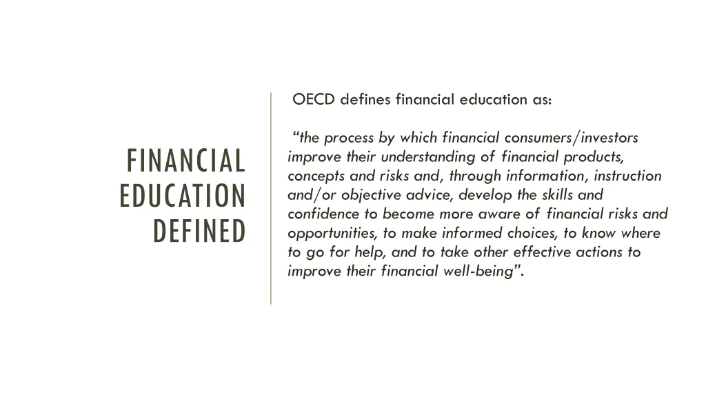 oecd defines financial education as