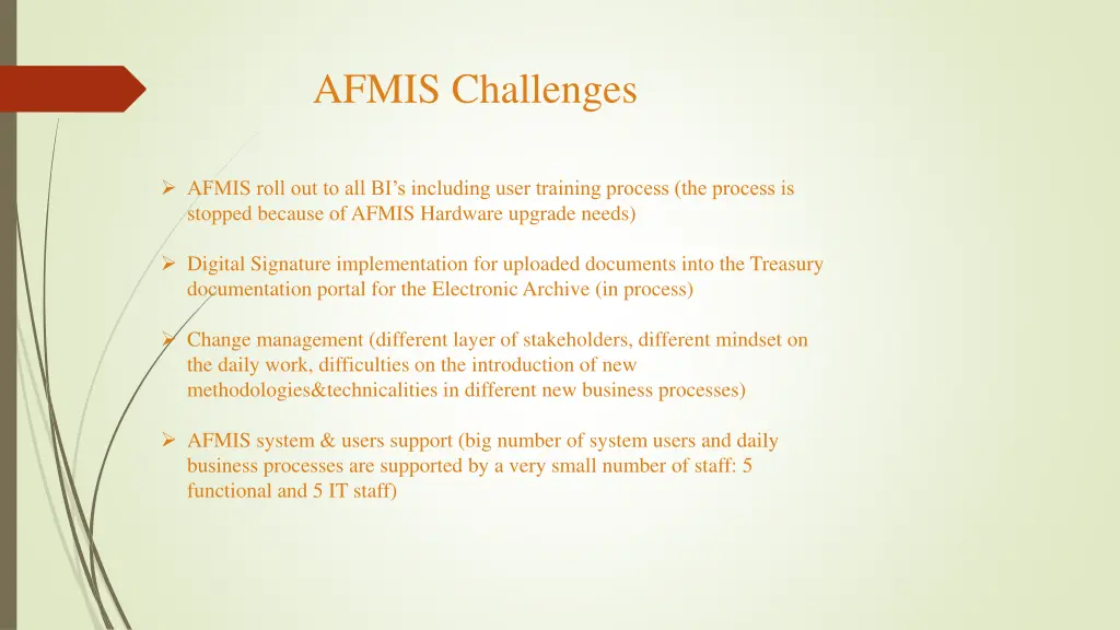 afmis challenges