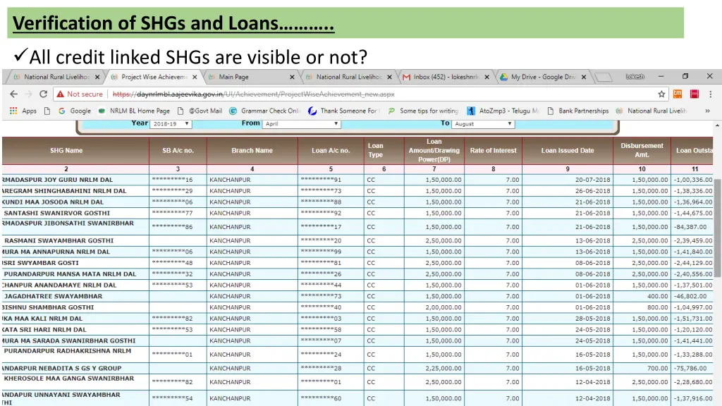 verification of shgs and loans 4