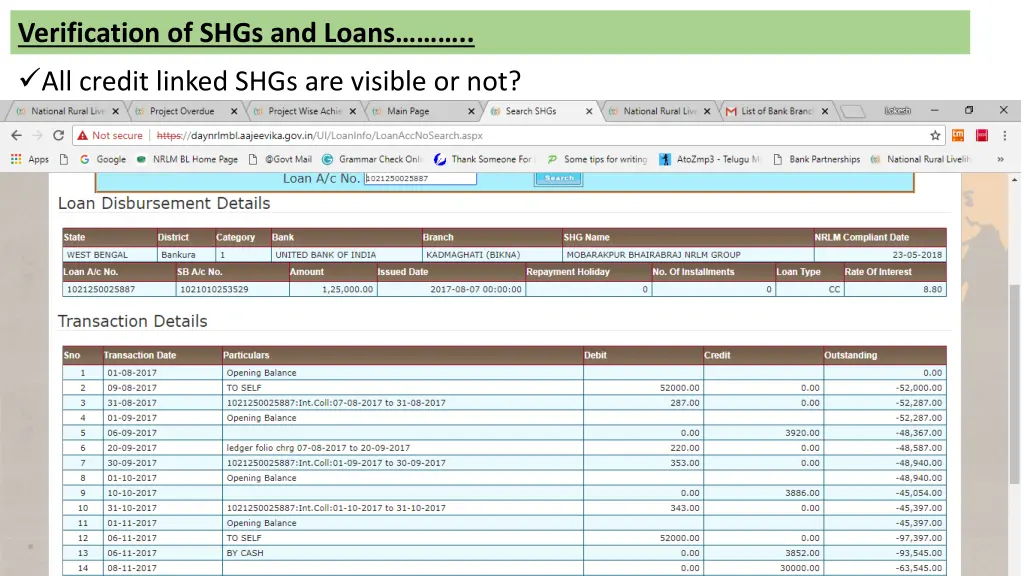 verification of shgs and loans 6