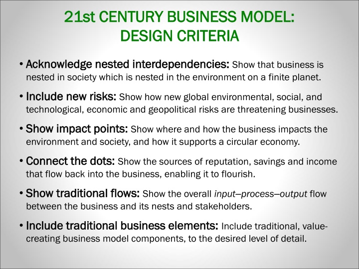 21st century business model 21st century business