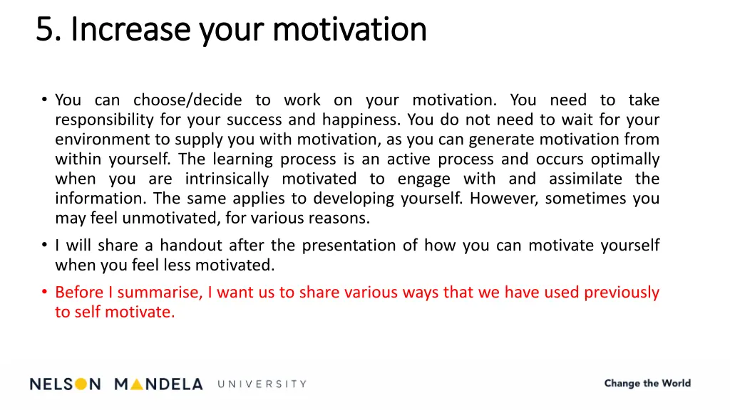 5 increase your motivation 5 increase your