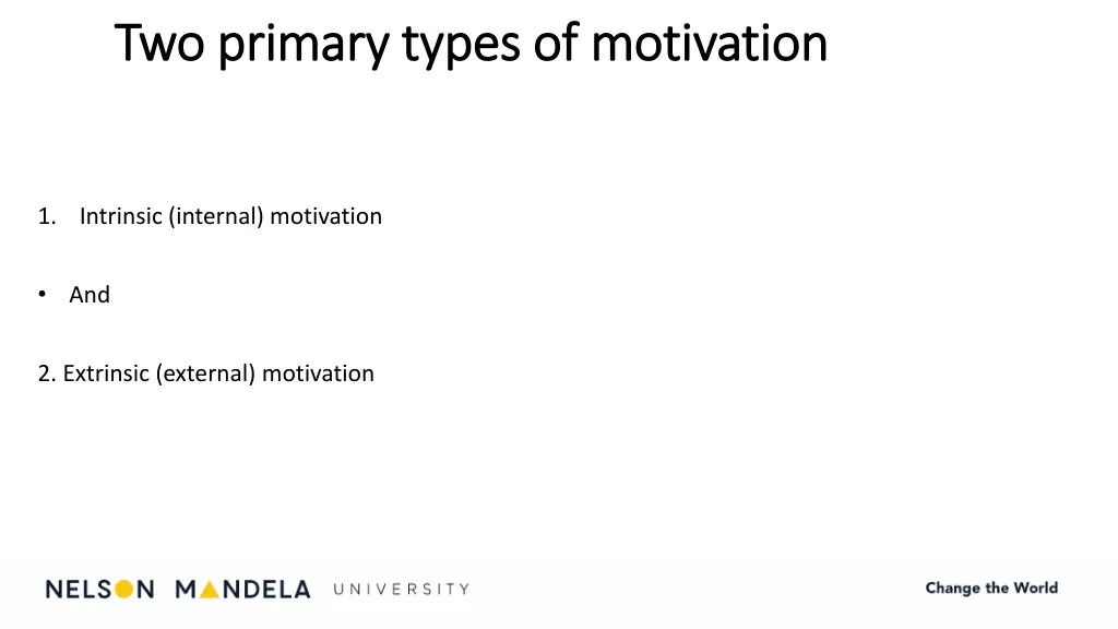 two primary types of motivation two primary types