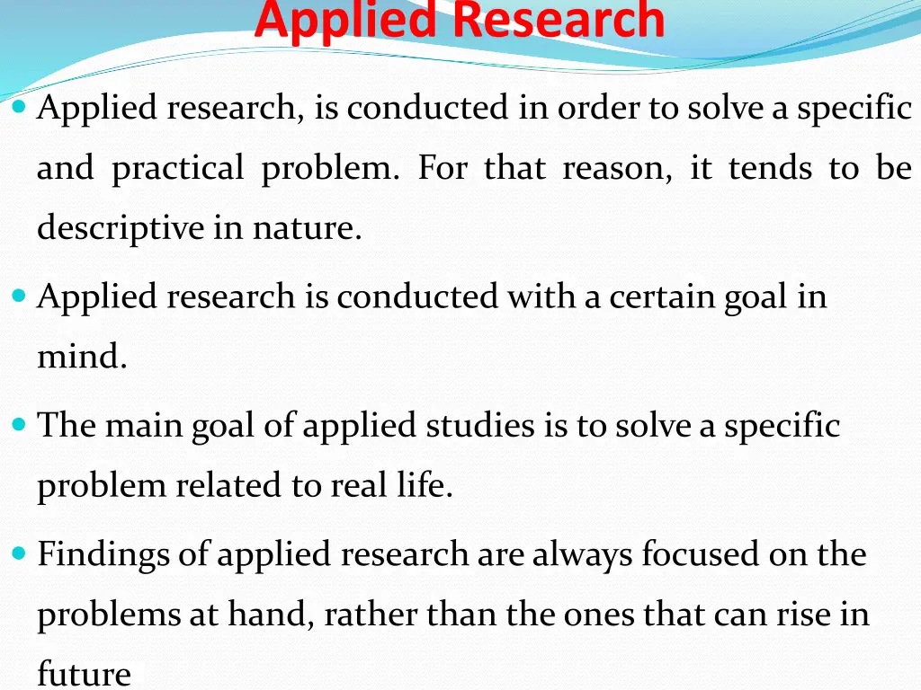 applied research