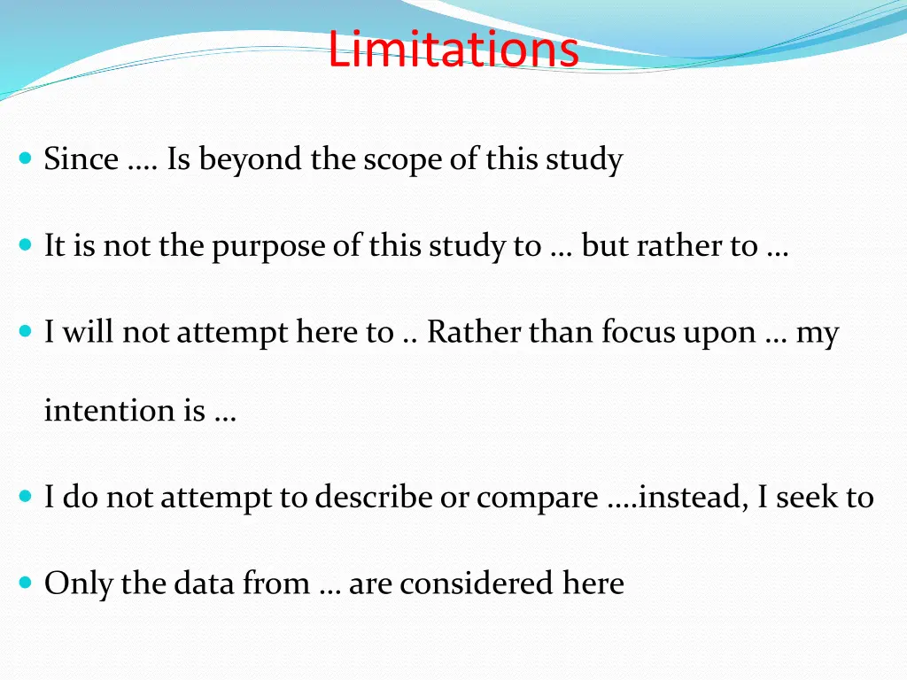 limitations