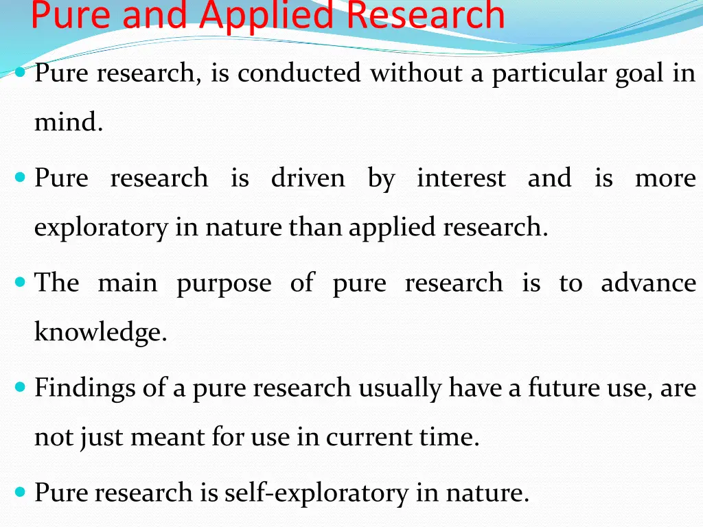 pure and applied research