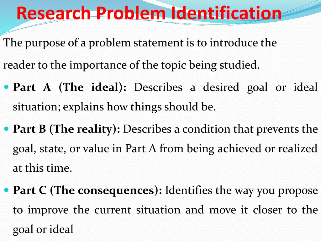 research problem identification