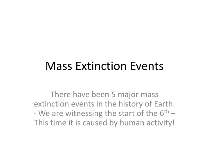 mass extinction events