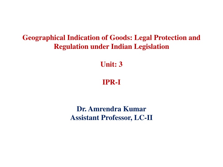 geographical indication of goods legal protection