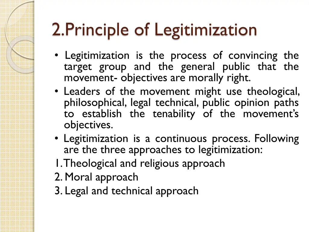 2 principle of legitimization