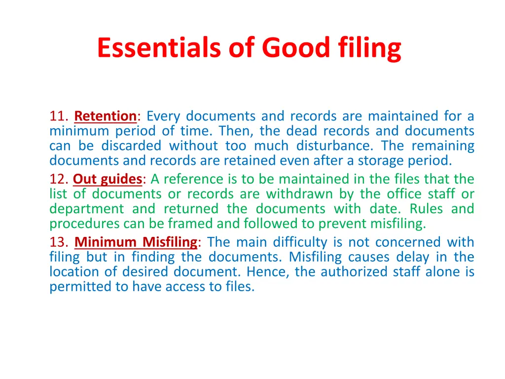 essentials of good filing 4