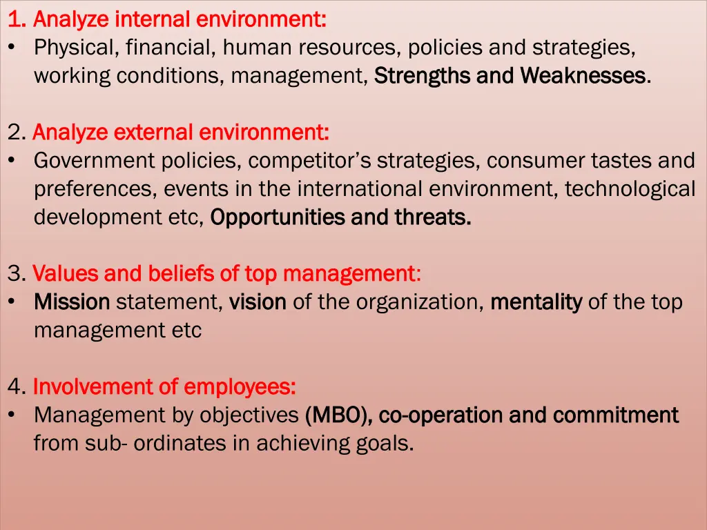 1 1 analyze internal environment analyze internal