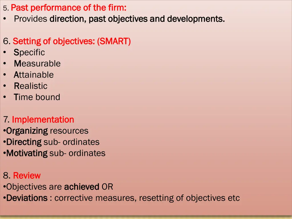 5 past performance of the firm past performance